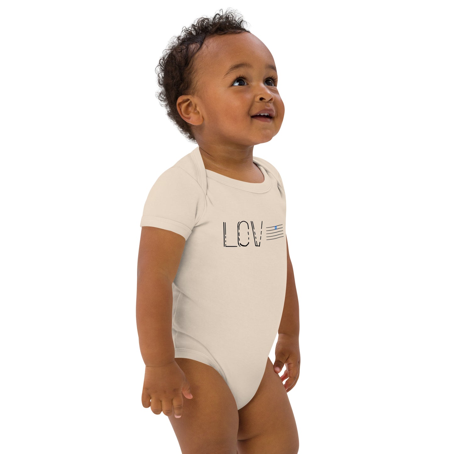 LOVE Organic cotton baby bodysuit