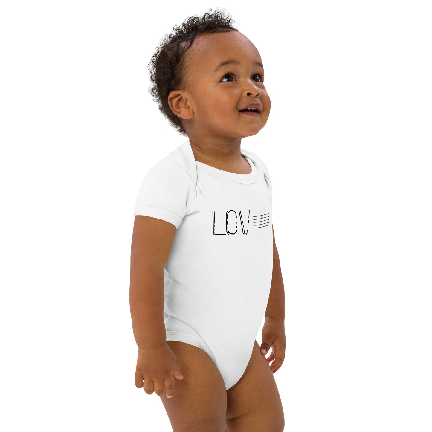 LOVE Organic cotton baby bodysuit