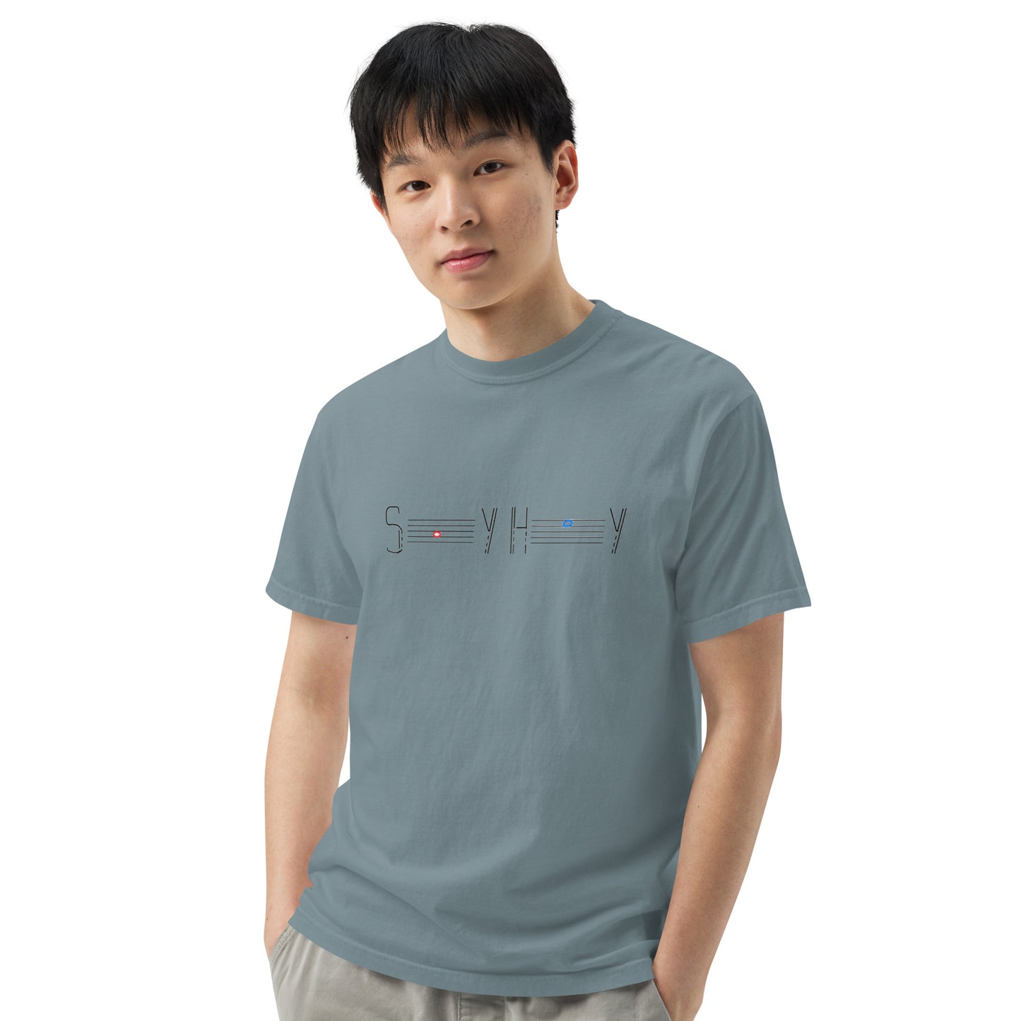 SAY HEY Unisex garment-dyed heavyweight t-shirt Light Colors