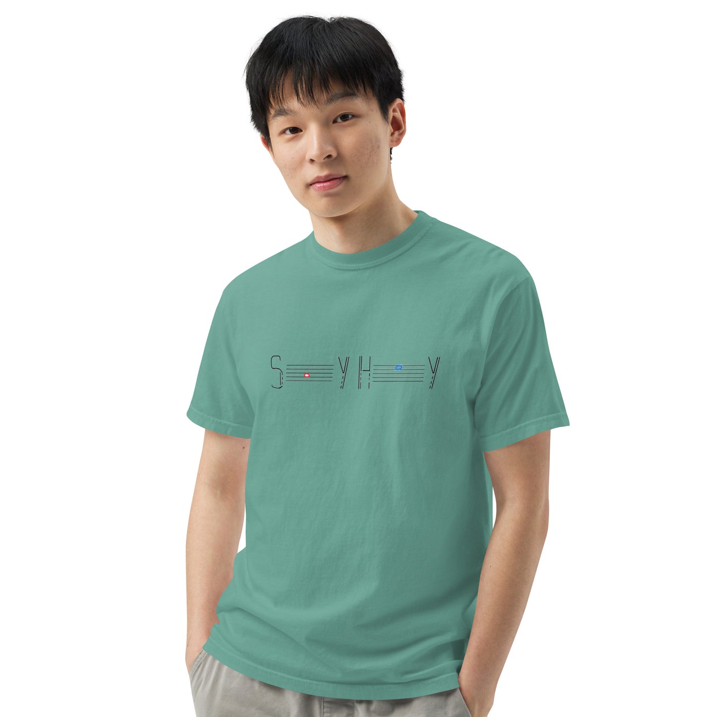 SAY HEY Unisex garment-dyed heavyweight t-shirt Light Colors