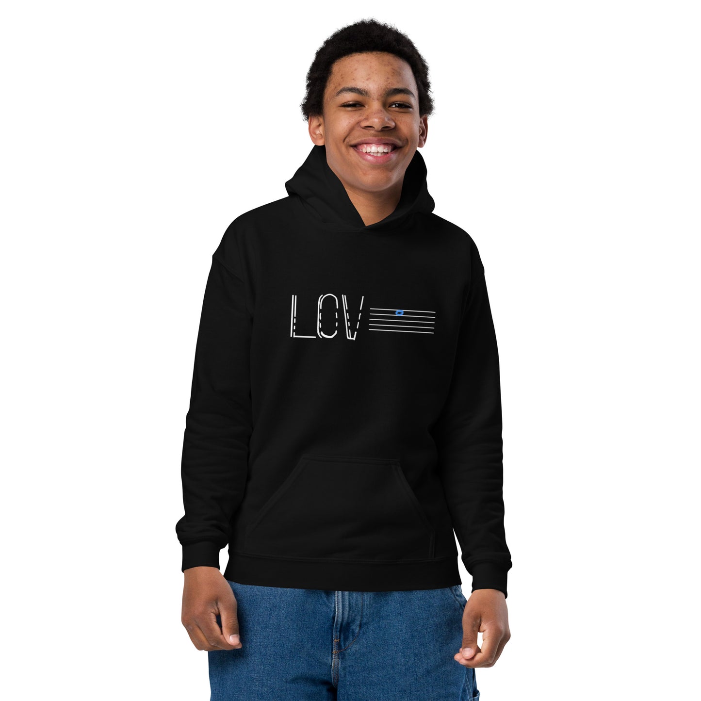 LOVE Youth heavy blend hoodie dark colors